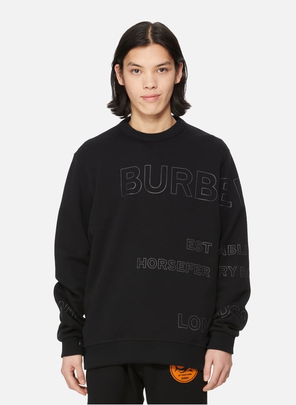 Sweat-shirt Horseferry en coton Noir by BURBERRY BURBERRY Sweat-shirt Horseferry en coton Noir
