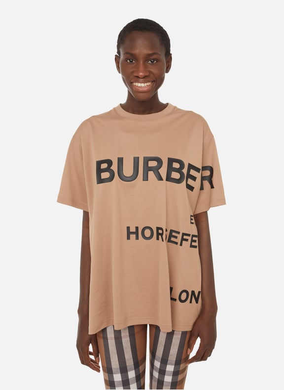 T-shirt en coton Marron by BURBERRY BURBERRY T-shirt en coton Marron