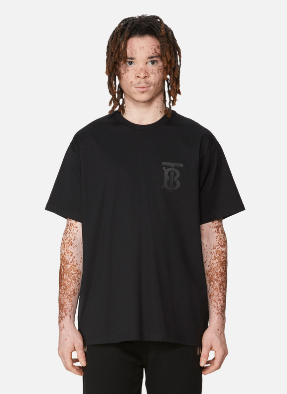 BURBERRY T-shirt oversize Monogram en coton  Noir