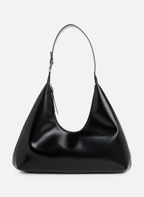 Amber leather shoulder bag BlackBY FAR 