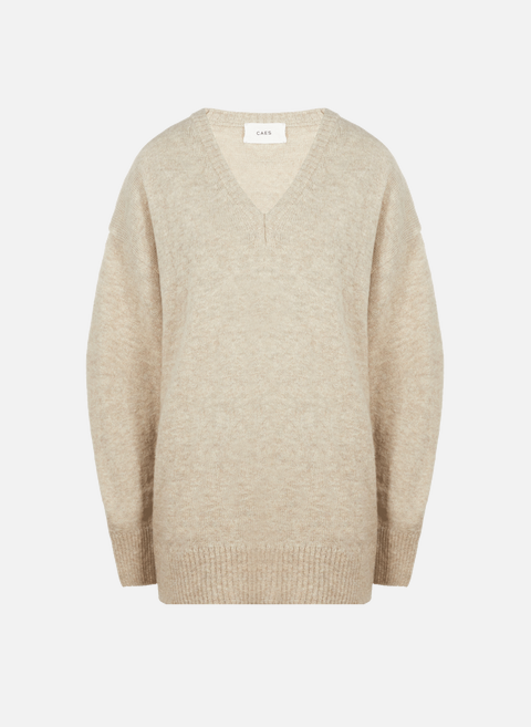 Oversized merino wool sweater BeigeCAES 