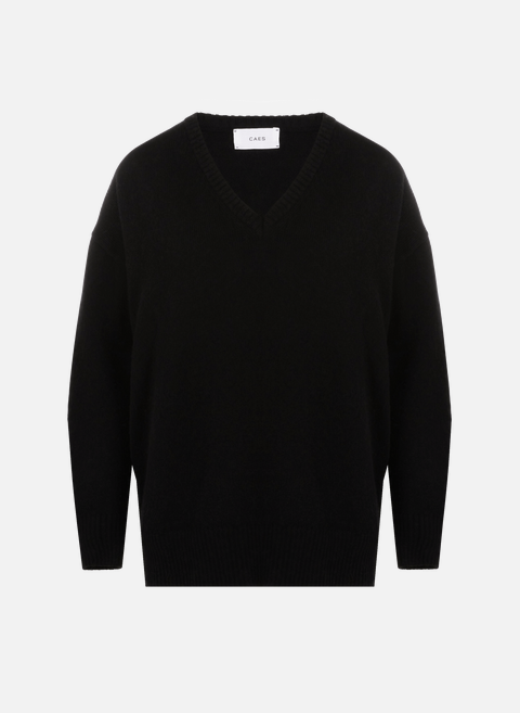 Oversized merino wool sweater BlackCAES 