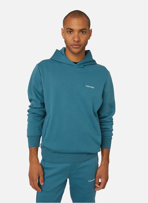 Hoodie en polyester recyclé et coton Bleu by CALVIN KLEIN CALVIN KLEIN Hoodie en polyester recyclé et coton Bleu