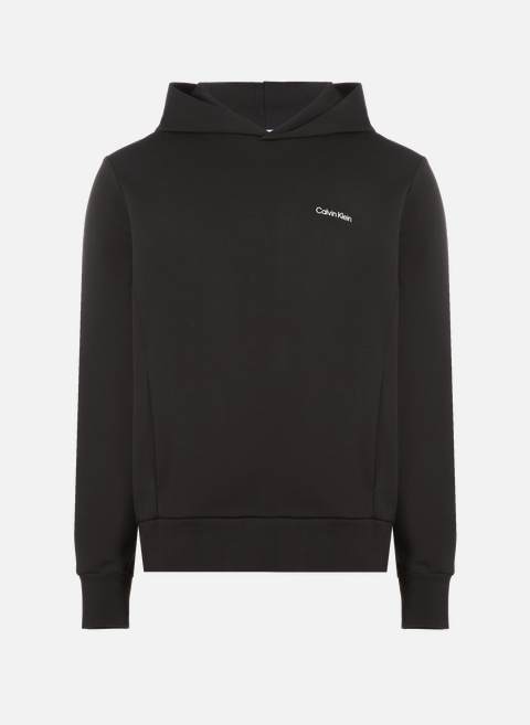 Recycled cotton and polyester hoodie BlackCALVIN KLEIN 