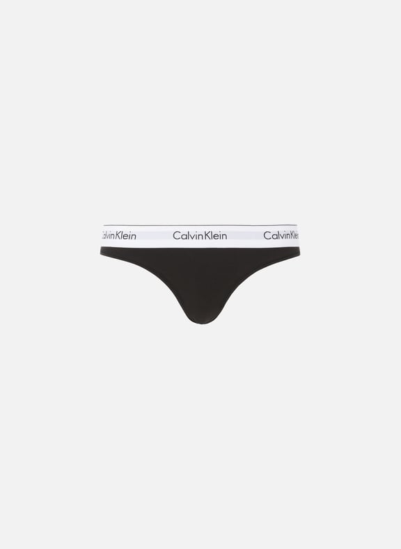 String en coton extensible Noir by CALVIN KLEIN CALVIN KLEIN String en coton extensible Noir