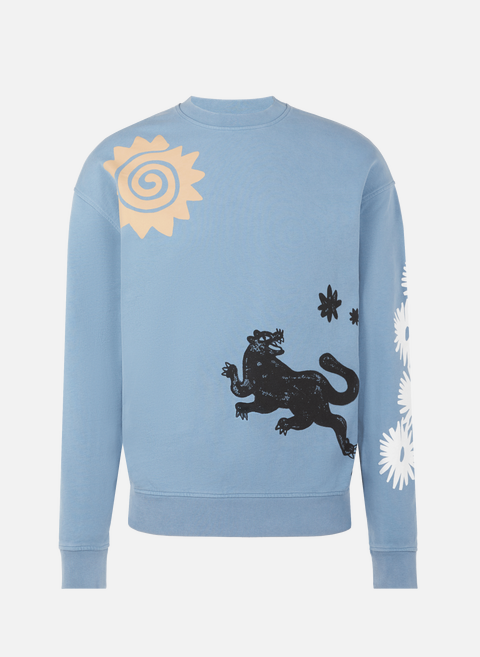 Sweatshirt en coton organique BleuCARNE BOLLENTE 