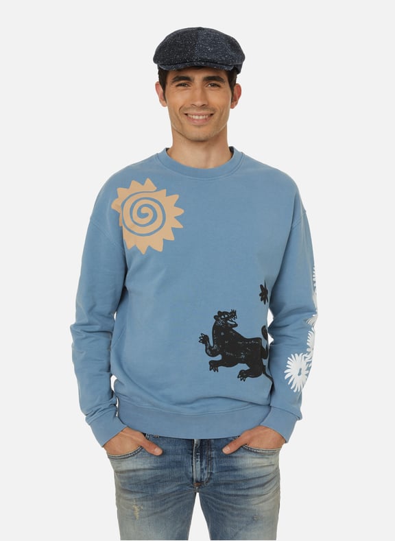 Sweatshirt en coton organique Bleu by CARNE BOLLENTE CARNE BOLLENTE Sweatshirt en coton organique Bleu