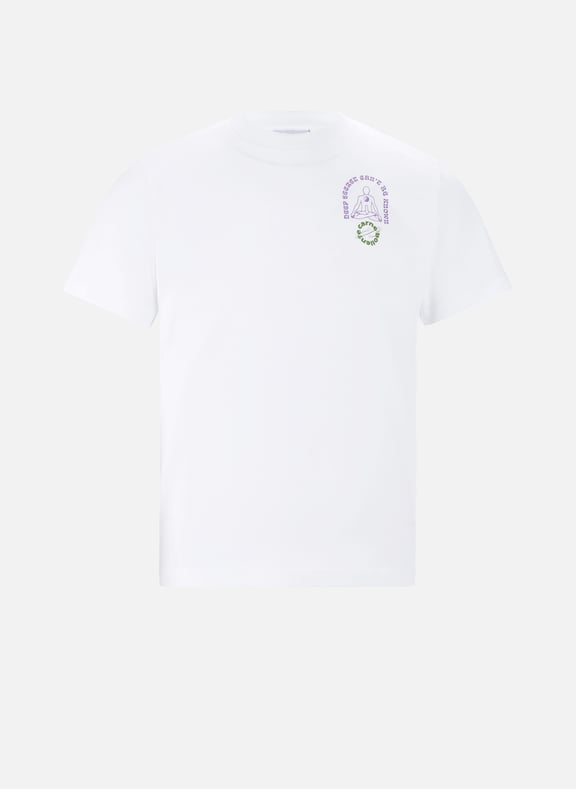 T-shirt Deep secret en coton organique Blanc by CARNE BOLLENTE CARNE BOLLENTE T-shirt Deep secret en coton organique Blanc