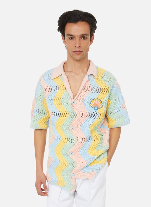 Chemise crochet Casa Shell en coton Multicolore by CASABLANCA PARIS CASABLANCA PARIS Chemise crochet Casa Shell en coton Multicolore