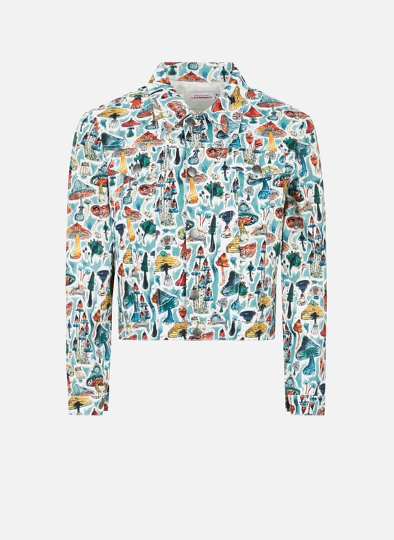 Veste courte imprimée en coton Multicolore by CHARLES JEFFREY LOVERBOY CHARLES JEFFREY LOVERBOY Veste courte imprimée en coton Multicolore