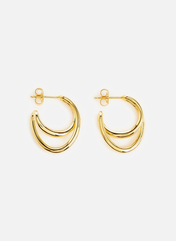 Boucles d'oreille Mini Initial Hoop Doré by CHARLOTTE CHESNAIS CHARLOTTE CHESNAIS Boucles d'oreille Mini Initial Hoop Doré