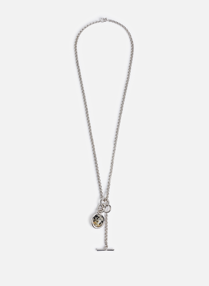 Gerahmte Jaspe-S-Halskette aus Silber CHARLOTTE CHESNAIS