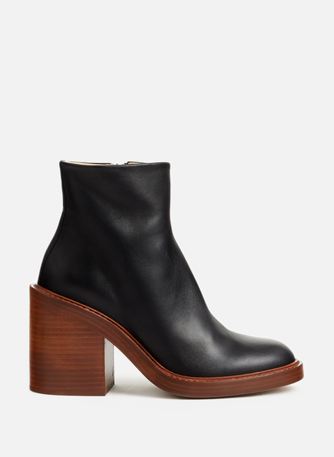 Black leather ankle bootsCHLOÉ 