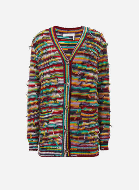Oversized wool and cashmere cardigan MulticolorCHLOÉ 