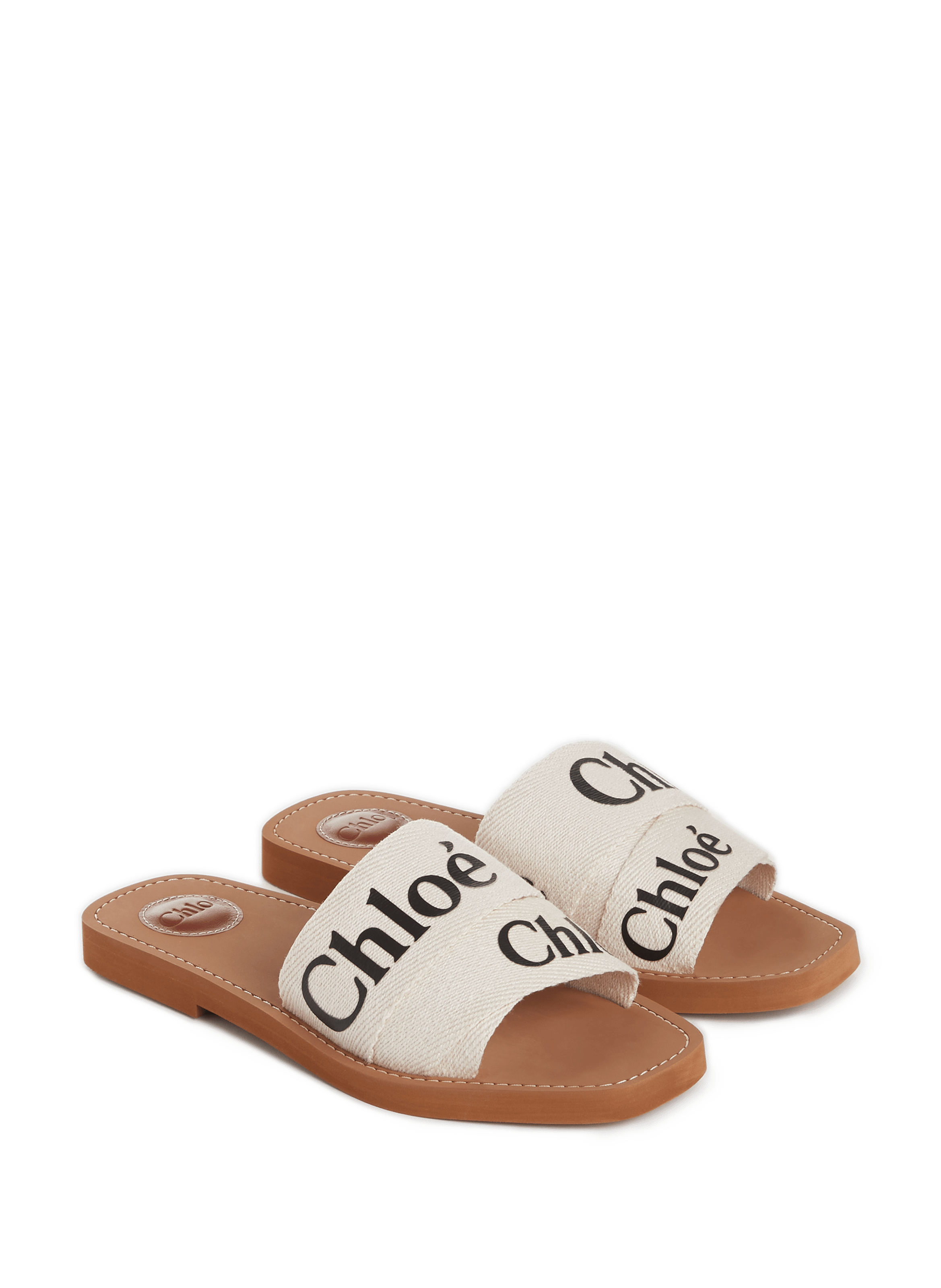 claquettes chloe beige