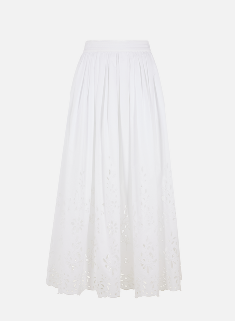 White embroidered cotton skirtCHLOÉ 