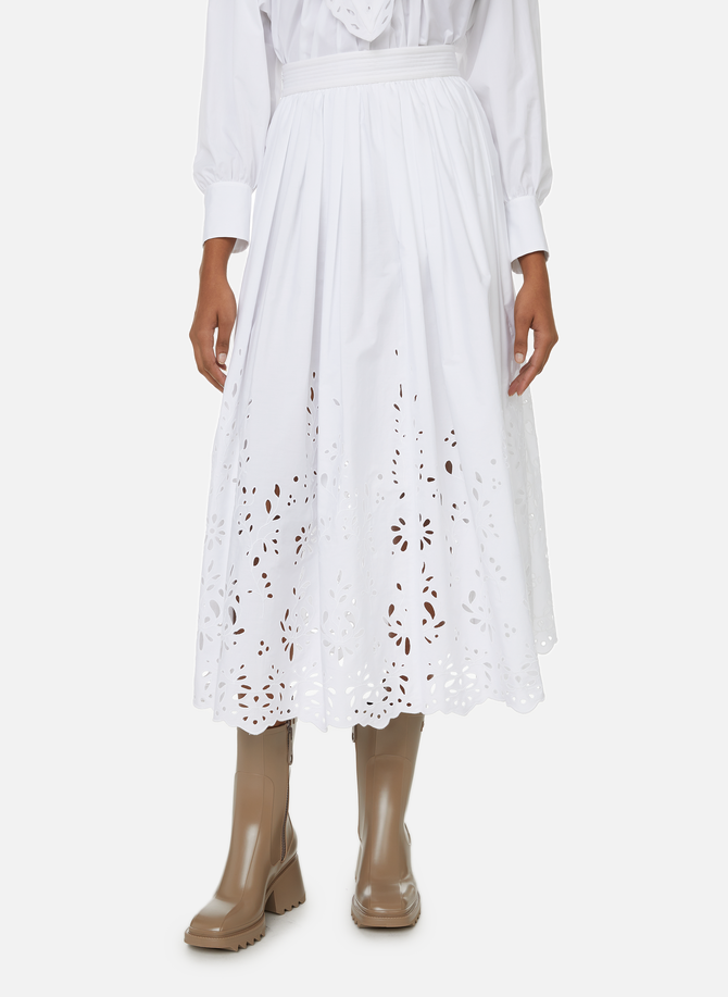 CHLOÉ embroidered cotton skirt
