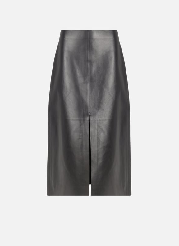 Jupe midi en cuir Noir by CHLOÉ CHLOÉ Jupe midi en cuir Noir