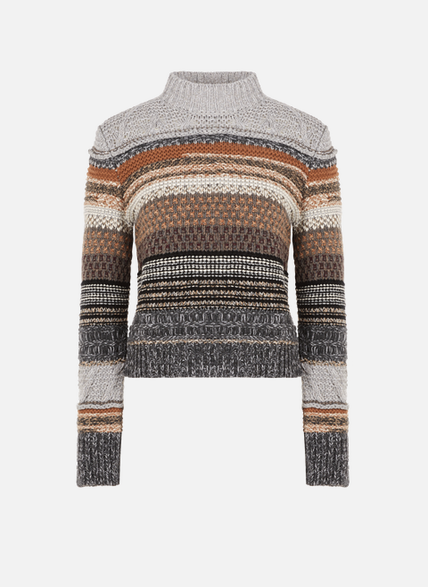 Gray cashmere and wool sweaterCHLOÉ 