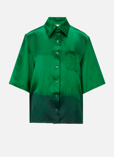 قميص من الساتان الأخضرCOLLINA STRADA 