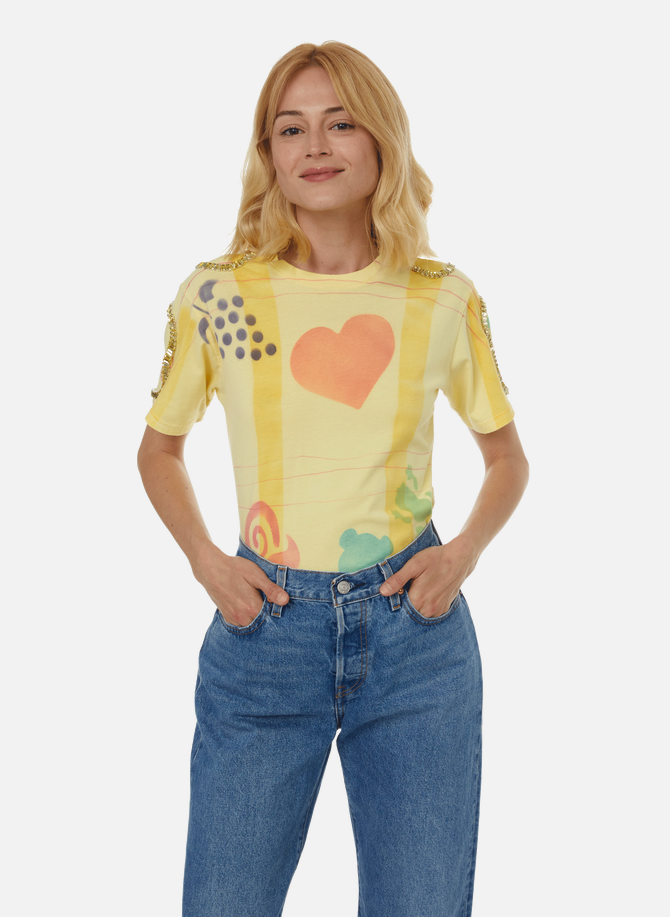 COLLINA STRADA bedrucktes T-Shirt aus Bio-Baumwolle