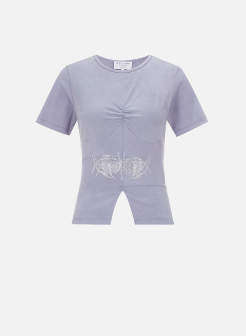 Purple cotton T-shirtCOLLINA STRADA 