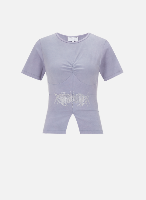T-shirt en coton  VioletCOLLINA STRADA 