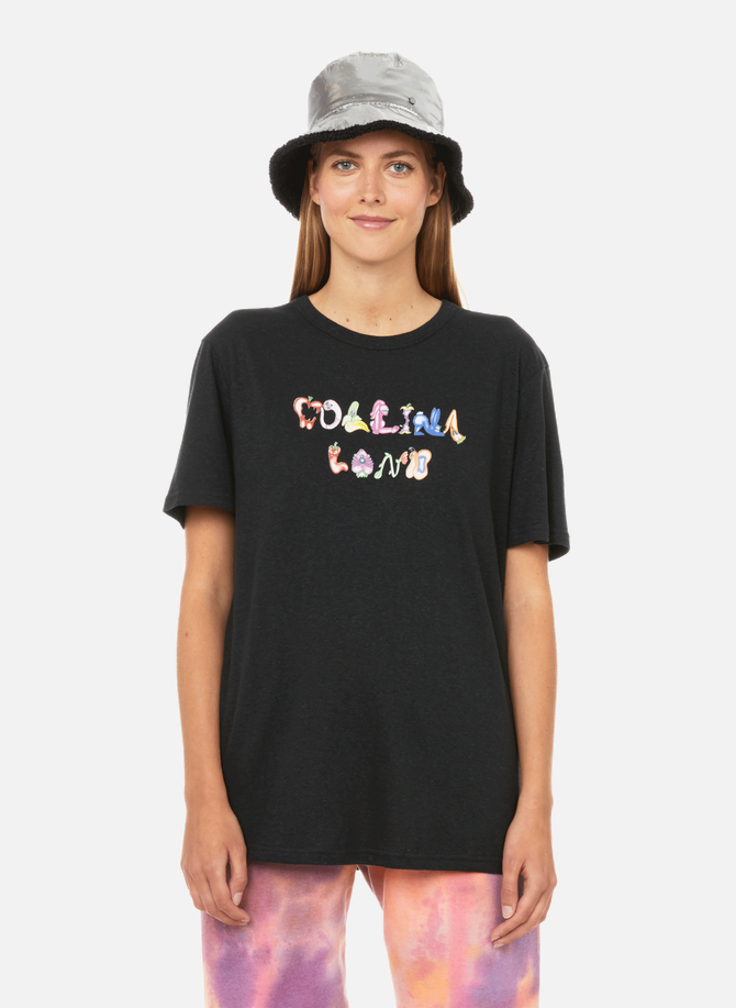 T-shirt imprimé en coton et chanvre COLLINA STRADA