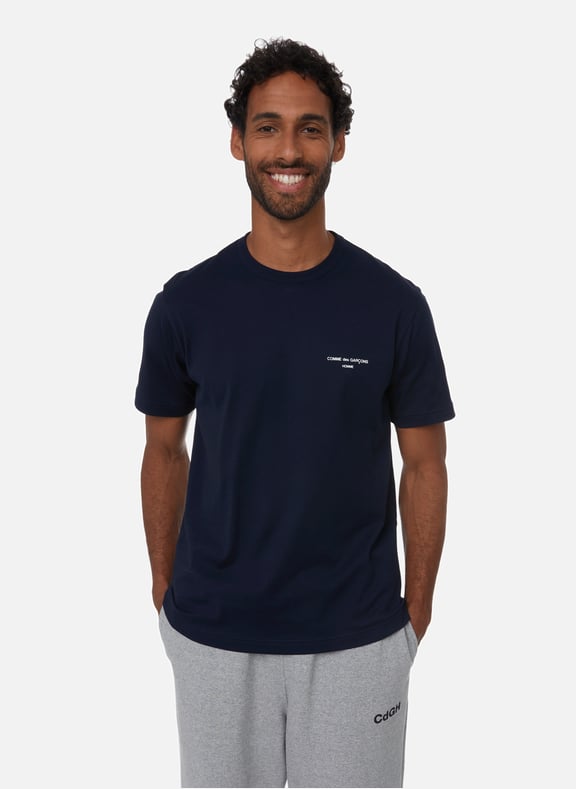 T-shirt col rond en coton Bleu by COMME DES GARCONS HOMME COMME DES GARCONS HOMME T-shirt col rond en coton Bleu