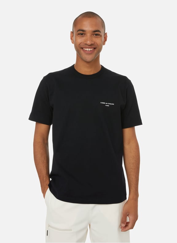 T-shirt col rond en coton Noir by COMME DES GARCONS HOMME COMME DES GARCONS HOMME T-shirt col rond en coton Noir