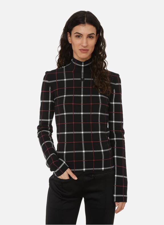 Pull à carreaux Noir by COURREGES COURREGES Pull à carreaux Noir
