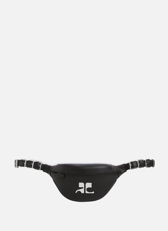 Sac banane en cuir Noir by COURRÈGES COURRÈGES Sac banane en cuir Noir