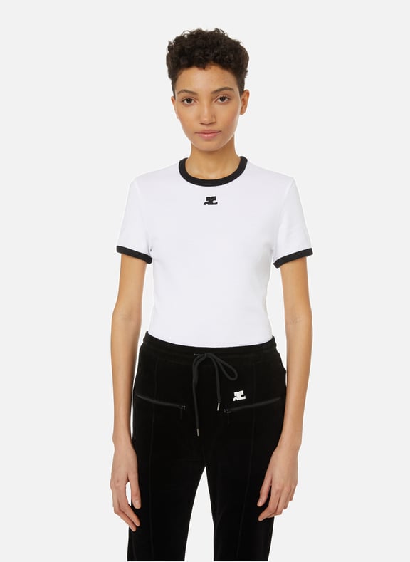 T-shirt en coton Blanc by COURREGES COURREGES T-shirt en coton Blanc