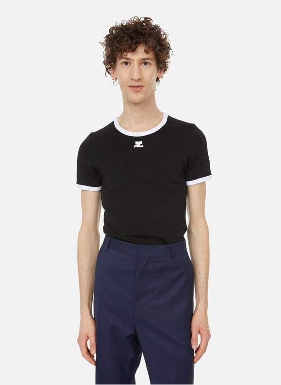 T-shirt en coton Noir by COURREGES COURREGES T-shirt en coton Noir