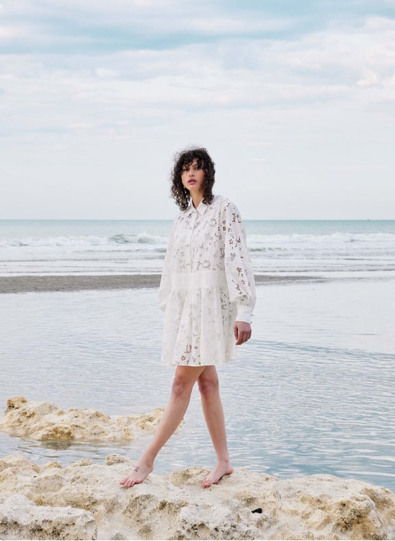 Robe Linara en coton Blanc by CUSTOMMADE CUSTOMMADE Robe Linara en coton Blanc