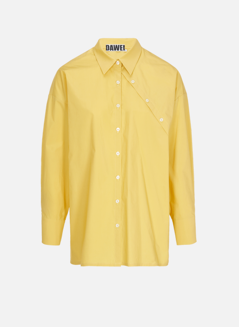 قميص من مزيج القطن باللون الأصفرDAWEI 