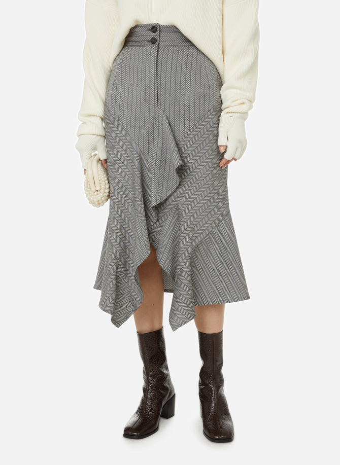 Skirt with ruffled print DAWEI