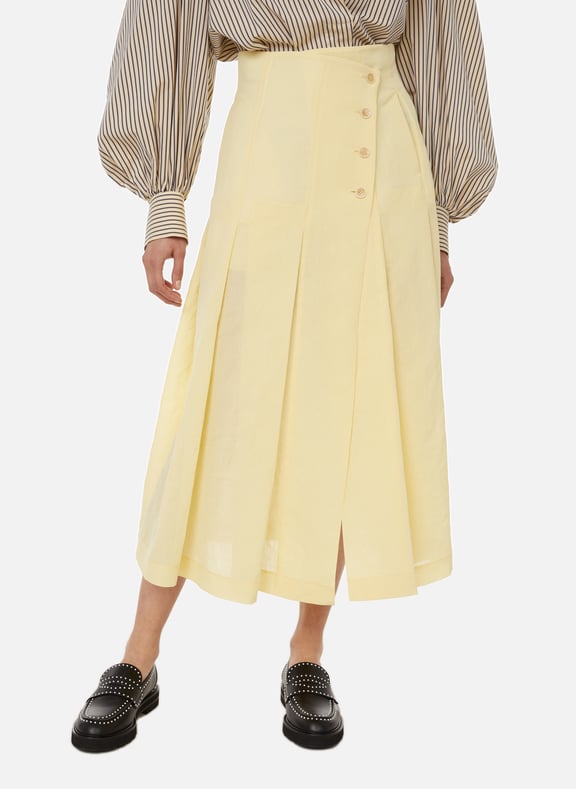 Jupe midi Beige by DAWEI DAWEI Jupe midi Beige