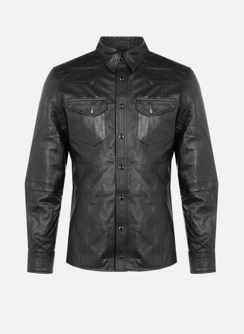 Texas Recycled Leather Shirt BlackDEADWOOD 