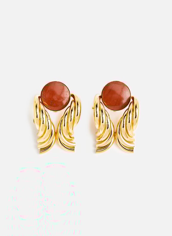 Boucles d'oreille graphiques Rouge by DESTREE DESTREE Boucles d'oreille graphiques Rouge