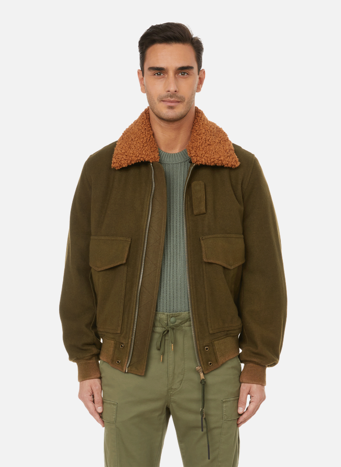 DIESEL wool aviator jacket