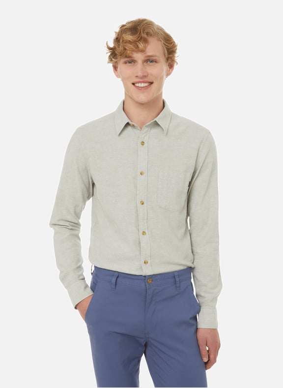 Chemise en coton et lin Vert by DOCKERS DOCKERS Chemise en coton et lin Vert