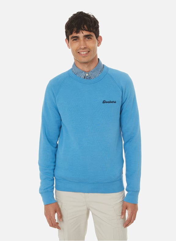 Sweatshirt en coton mélangé Bleu by DOCKERS DOCKERS Sweatshirt en coton mélangé Bleu