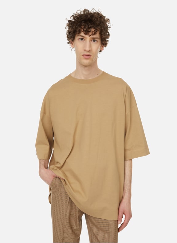 T-shirt Hen en coton Beige by DRIES VAN NOTEN DRIES VAN NOTEN T-shirt Hen en coton Beige