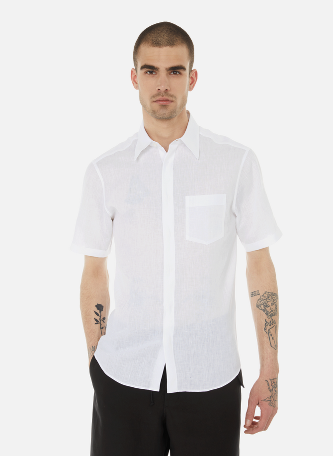 DUNHILL short-sleeved linen shirt