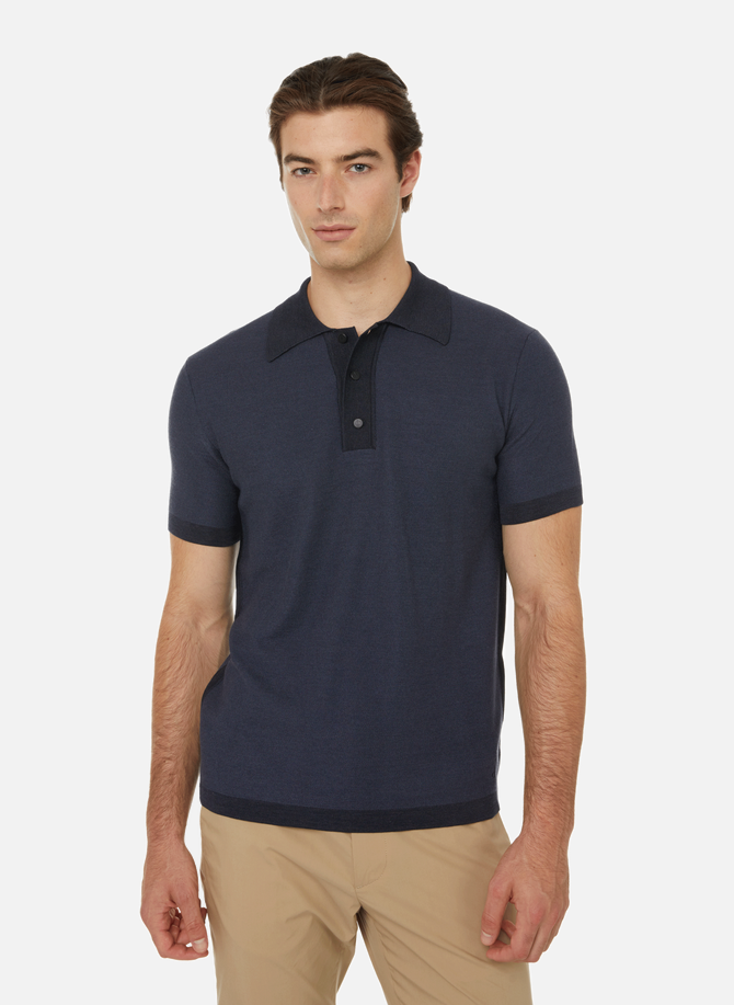 DUNHILL merino wool and silk Polo