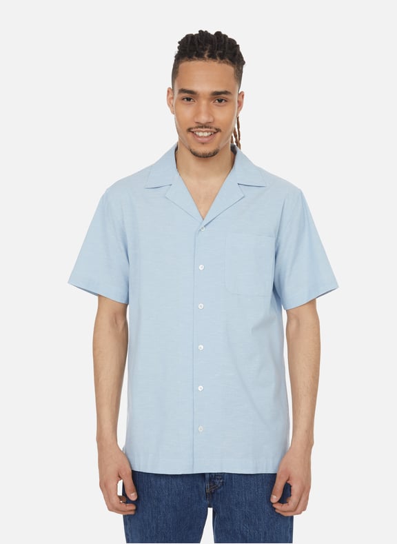 Chemise en coton biologique Bleu by EDITIONS 102 EDITIONS 102 Chemise en coton biologique Bleu
