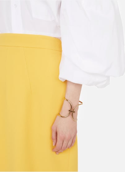 Jupe droite jaune online
