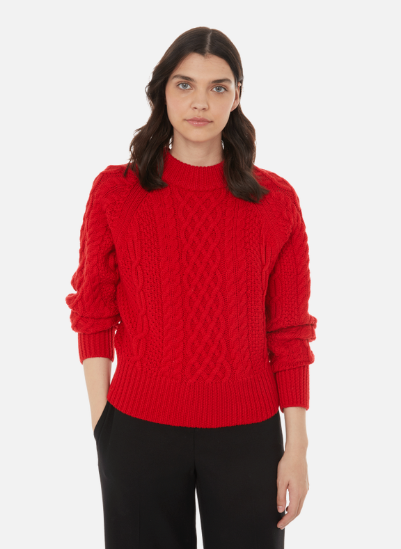 EMILIA WICKSTEAD Emory-Wollpullover Rot
