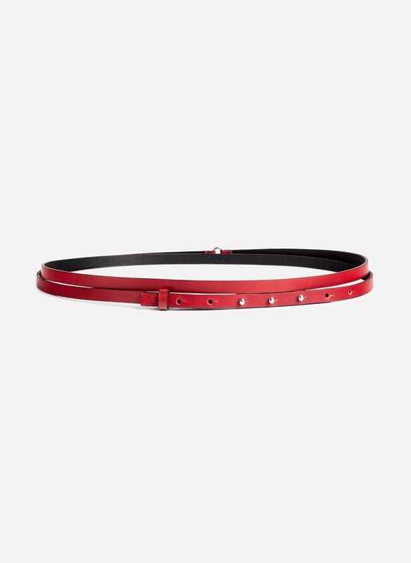 Ceinture la Double tour en cuir Rouge by ENTOURE ENTOURE Ceinture la Double tour en cuir Rouge